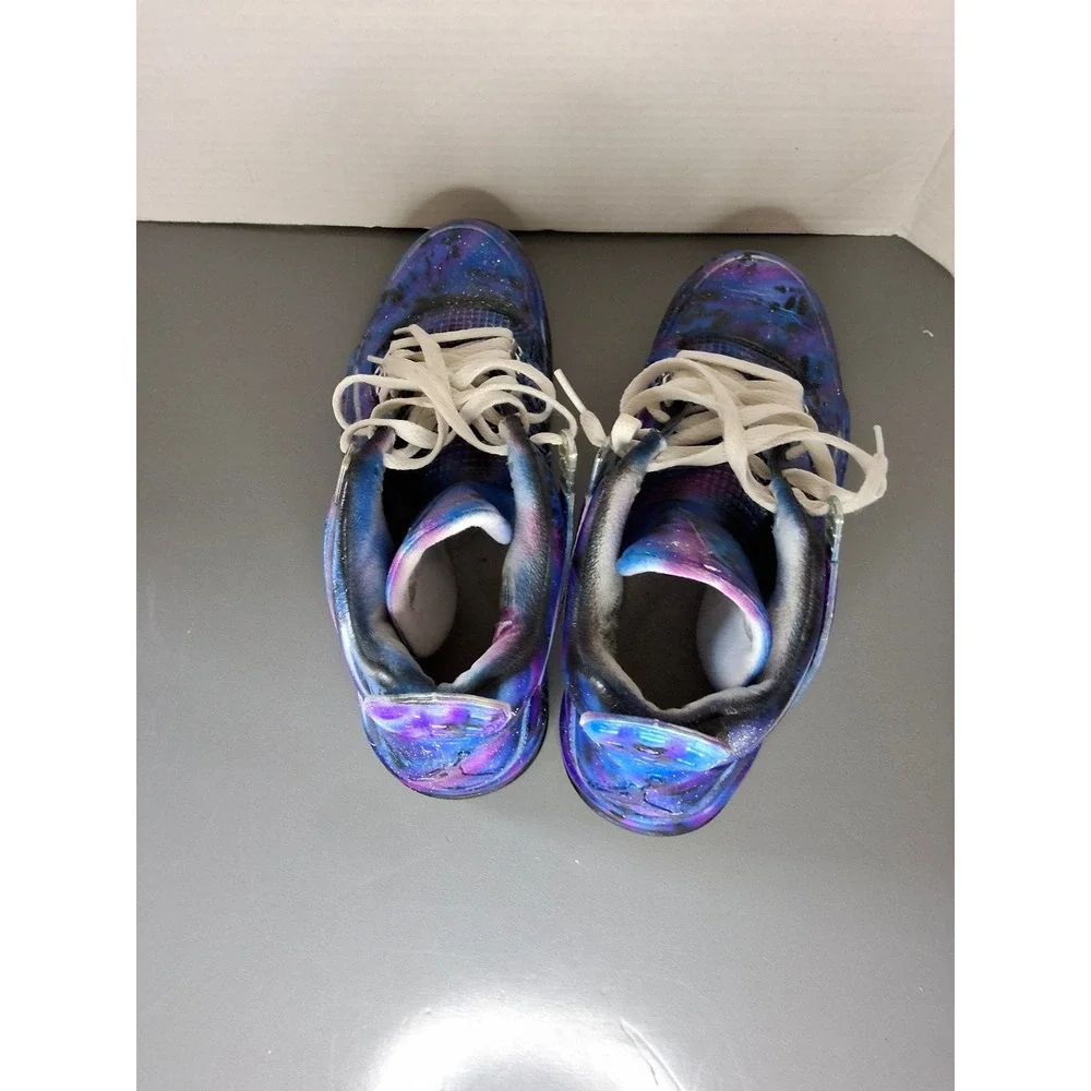 Nike Air Jordan 4 Retro Custom Galaxy Nebula Painted Sneaker Mens10.5 308497-102